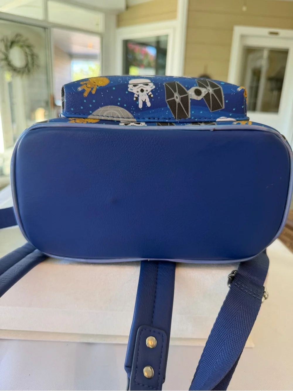Loungefly Star Wars Blue Character Mini Backpack with Multicolor Accents
